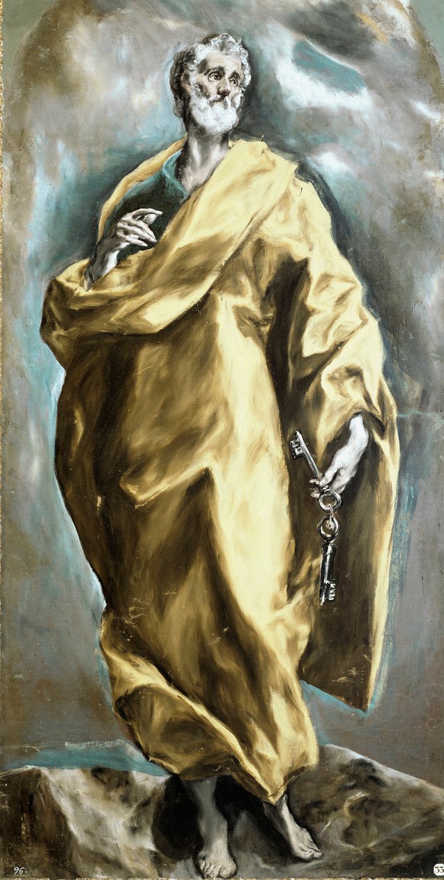 Sankt Peter Apotra. Målning av Domenikos Theotokopoulos i El Greco (1540-1614) av El Greco