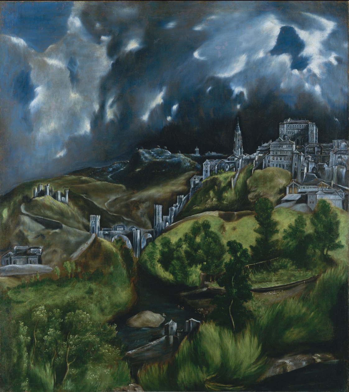 Utsikt över Toledo, ca 1597-99 (olja på duk) av El Greco