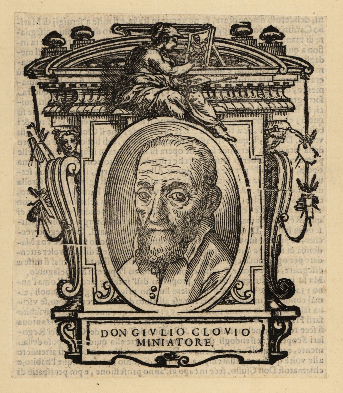 Porträtt av Giorgio Giulio Clovio, illuminator, miniatyrist och målare född i Kroatien, verksam i renässansens Italien av El Domenico (after) Greco