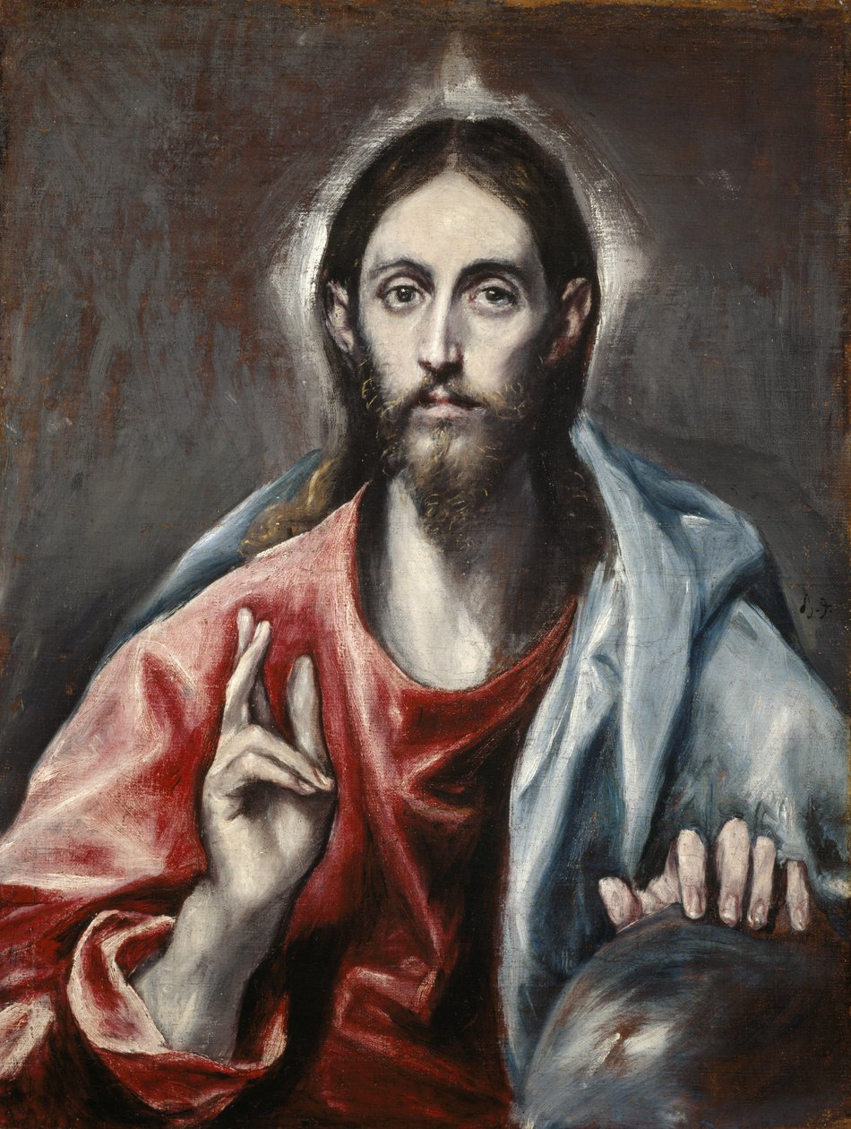 Kristus välsignar (”Världens frälsare”) av El Greco
