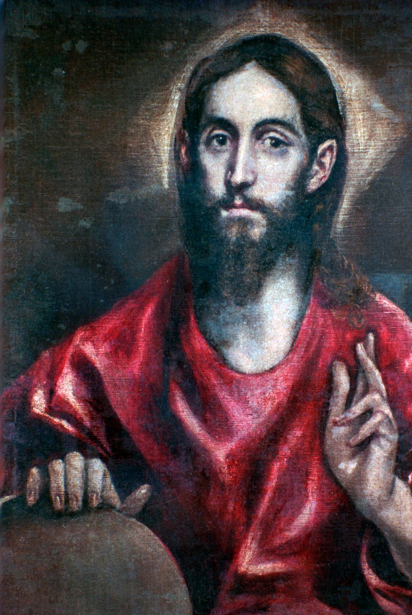 Kristus välsignar världens frälsare, 1600-talet av El Greco