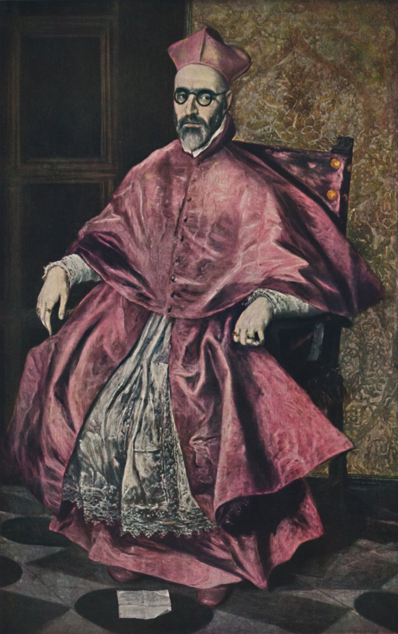 Don Fernando Nino De Guevara, porträtt av kardinal Nino de Guevara, 1598, 1938 av El Greco