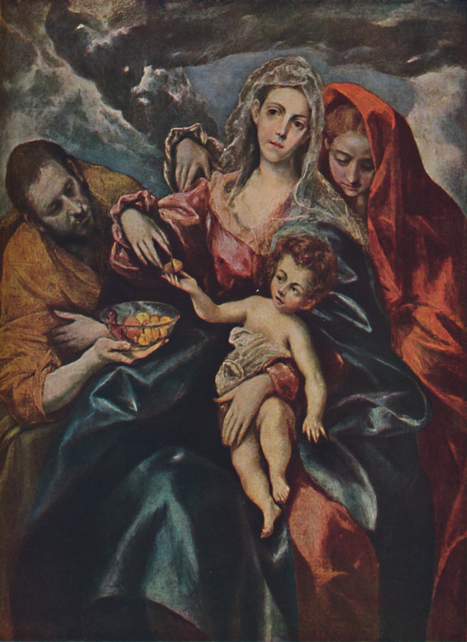 Heilige Familie, Den heliga familjen, c1590, 1938 av El Greco