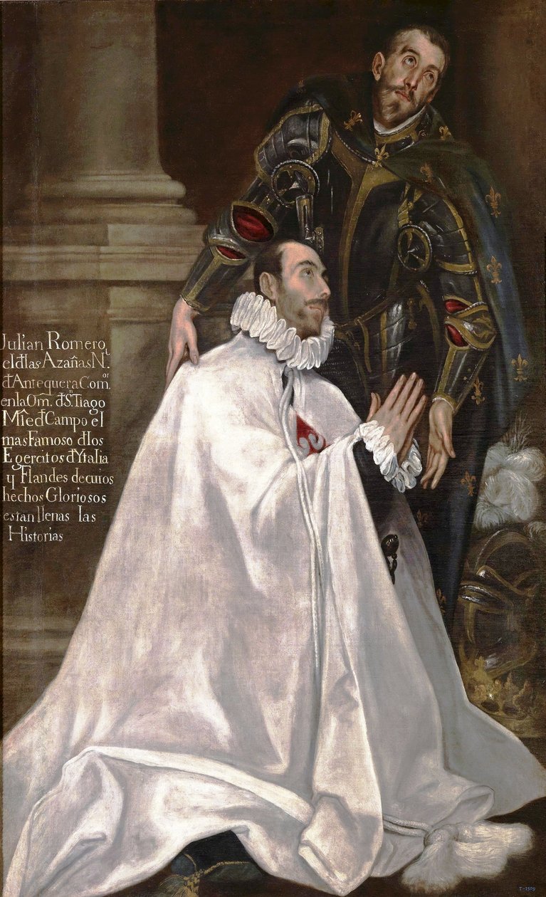 Julián Romero de las Azanas och hans skyddshelgon Julian av El Greco