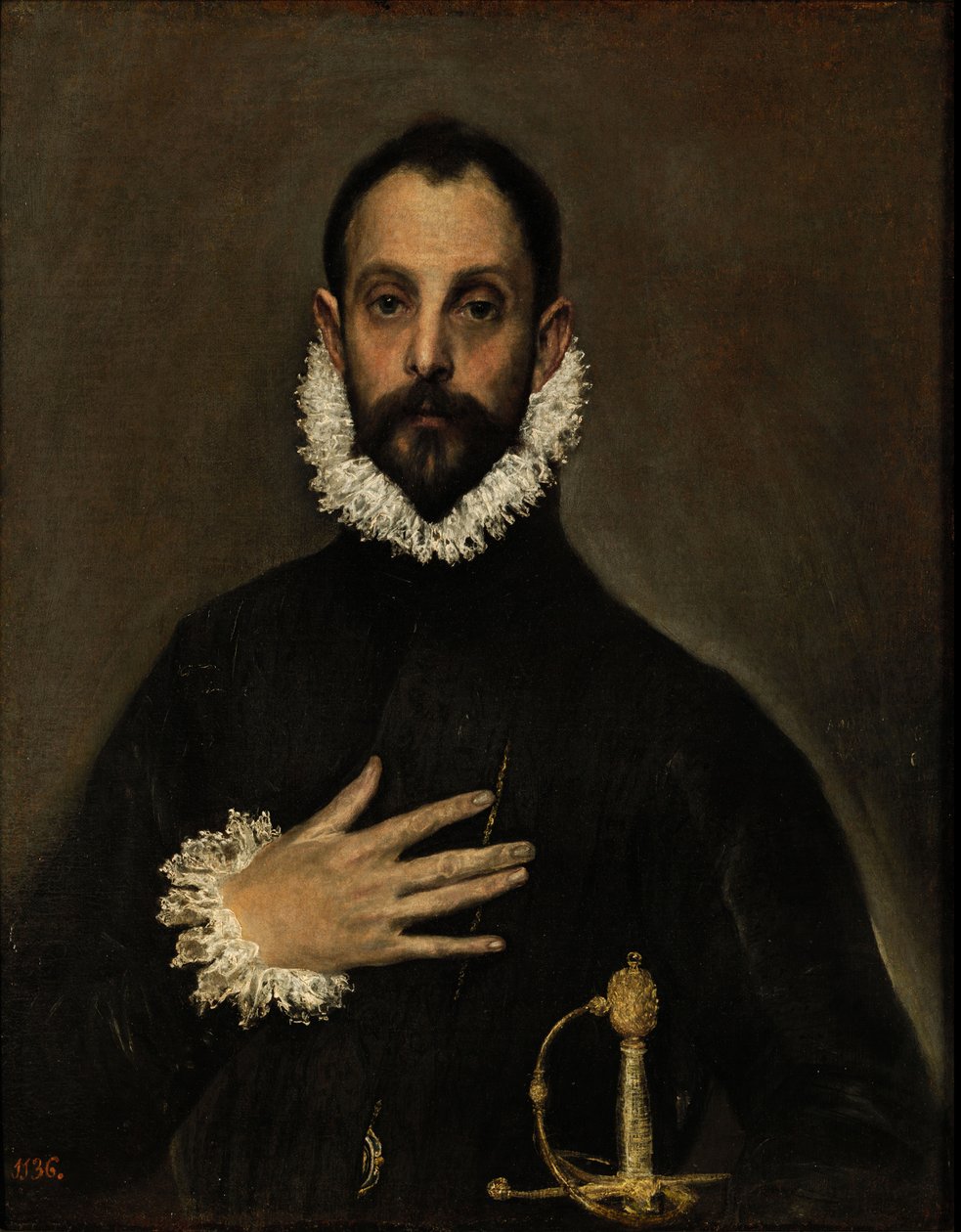 Adelsman med handen på bröstet, ca. 1580 av El Greco