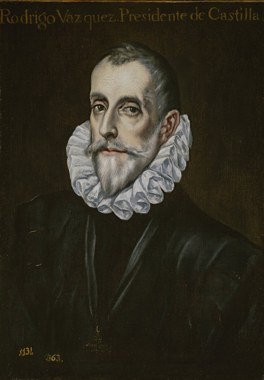 Porträtt av Rodrigo Vázquez de Arce, första tredjedelen av 1600-talet. av El Greco