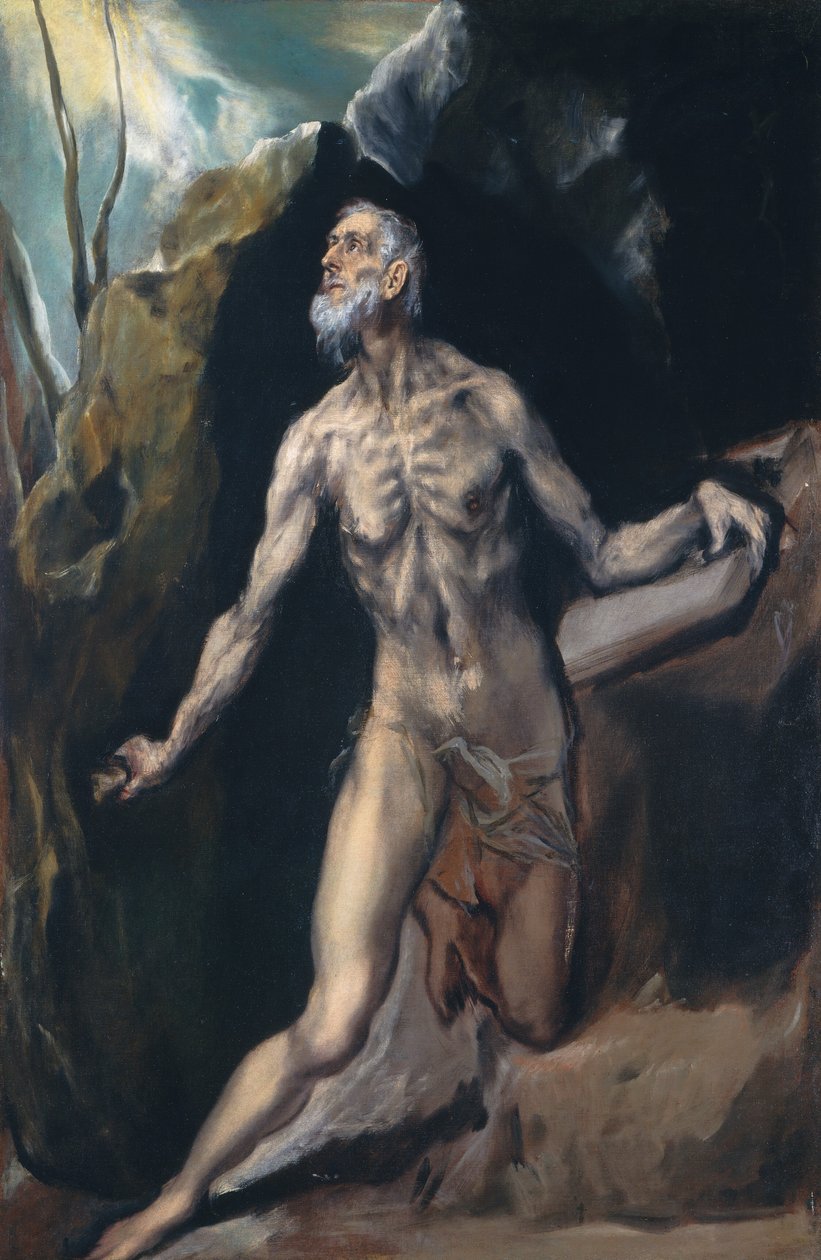 Saint Hieronymus, ca. 16101614. av El Greco