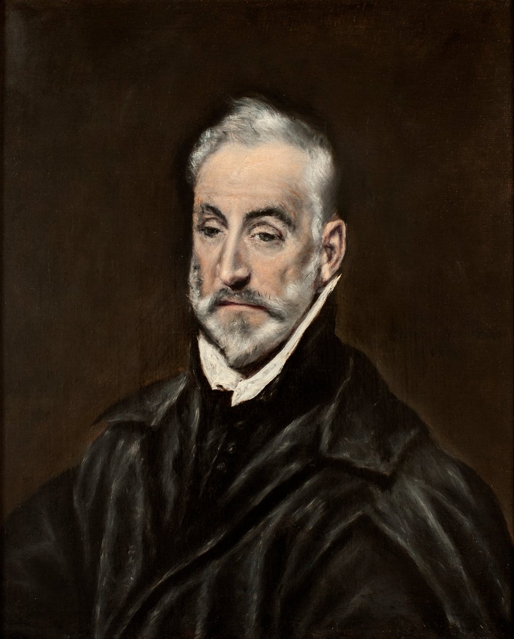 spansk:  Retrato de Antonio de Covarrubias y Leiva Porträtt av Antonio de Covarrubias y Leiva (1514-1602), spansk jurist och humanist av El Greco