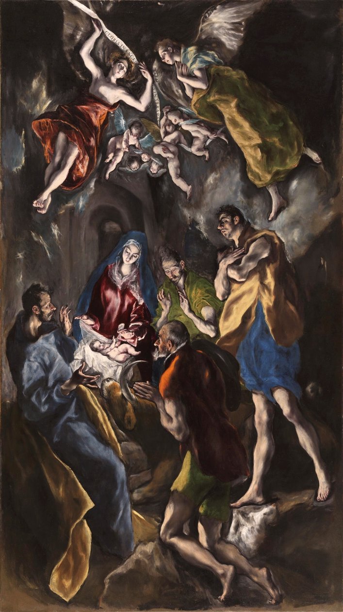 Tillbedjan av herdarna av El Greco