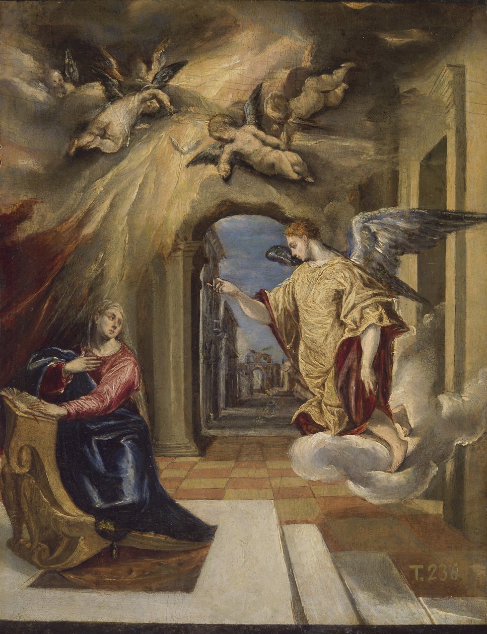 Bebådelsen, 1570-1572 av El Greco