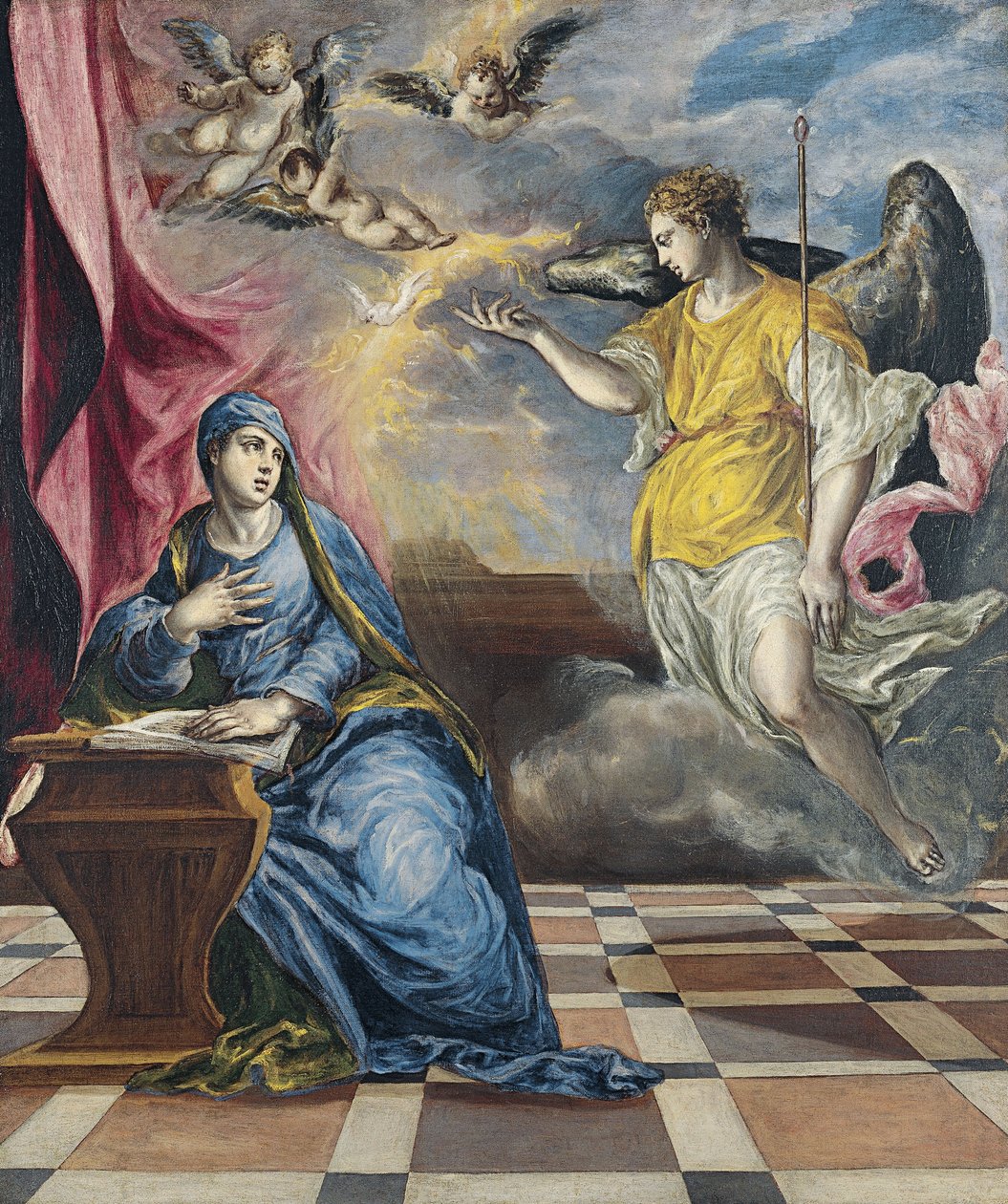 Bebådelsen, ca 1576 av El Greco