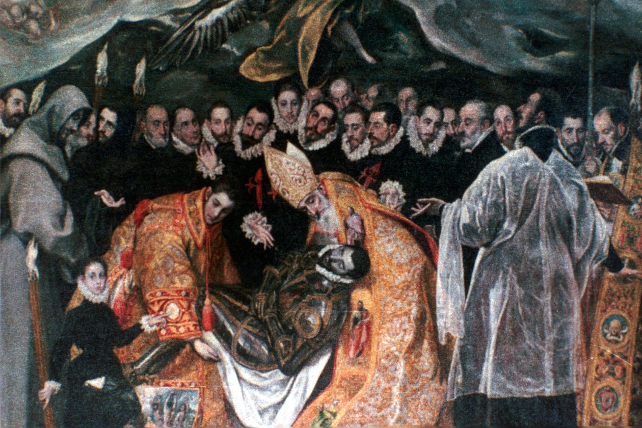 Begravningen av greve Orgaz detalj, 1586-1588 av El Greco