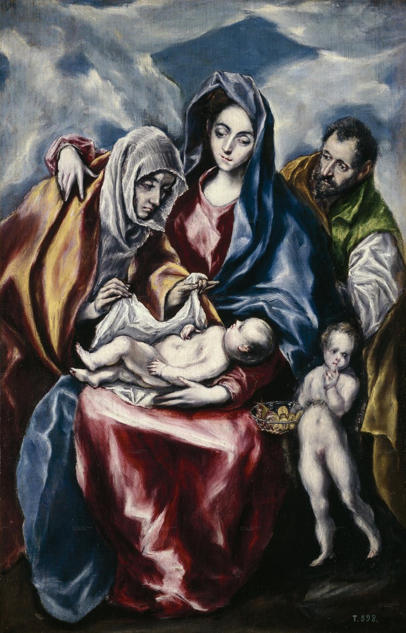 Den heliga familjen med S:ta Anna och S:t Johannes av El Greco