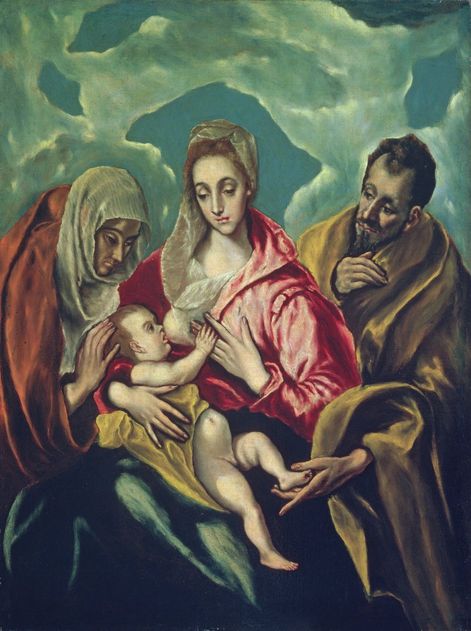 Den heliga familjen med St. Elizabeth av El Greco