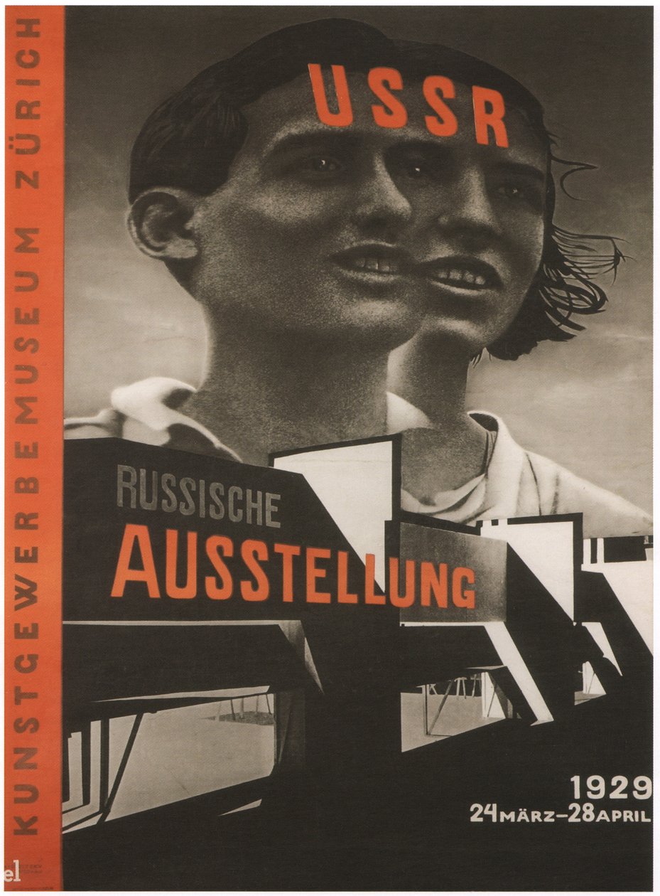 Affisch för den ryska utställningen i Zürich, 1929 av Eliezer Markowich Lissitzky