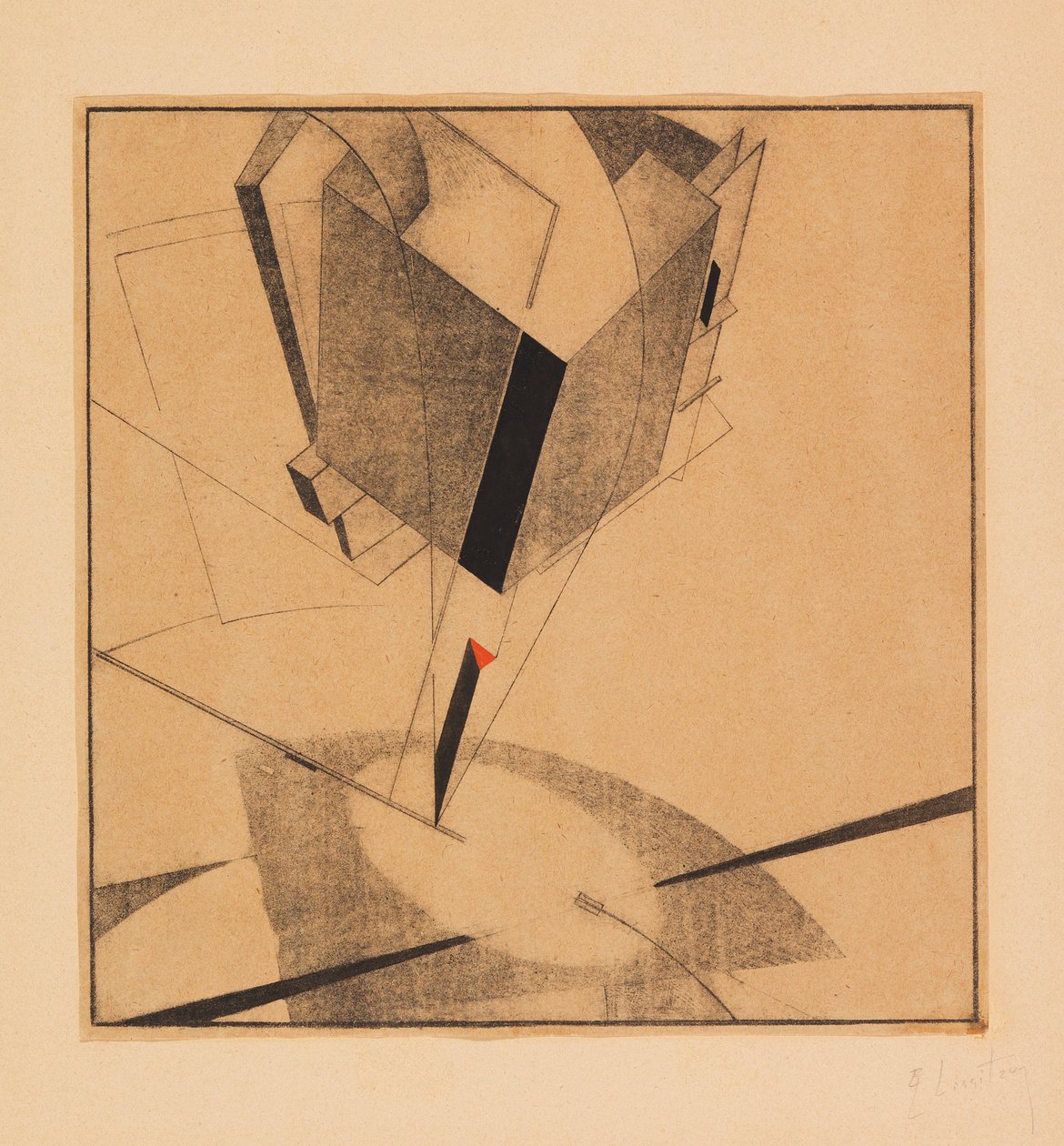 Bronkha, 1919. av Eliezer Markowich Lissitzky