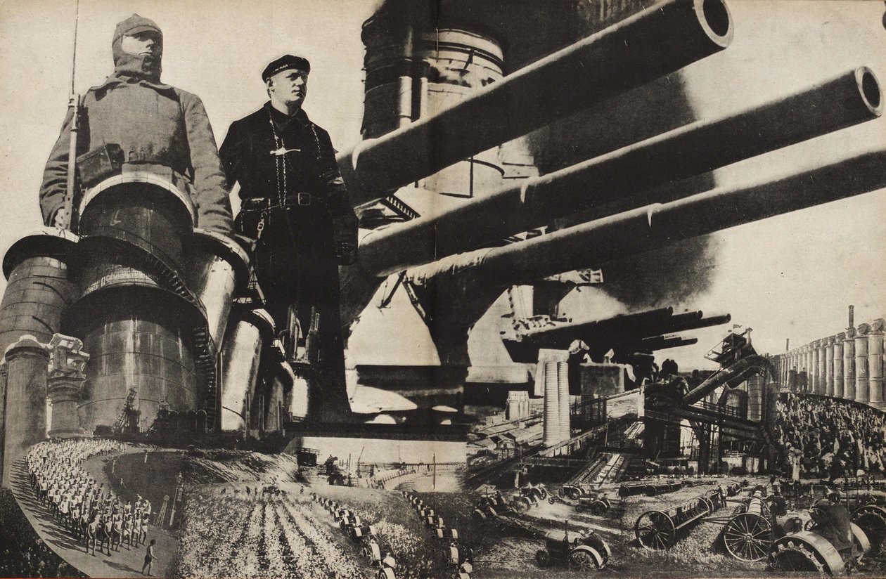 Röda armén. Illustration från USSR Builds Socialism, 1933. av Eliezer Markowich Lissitzky