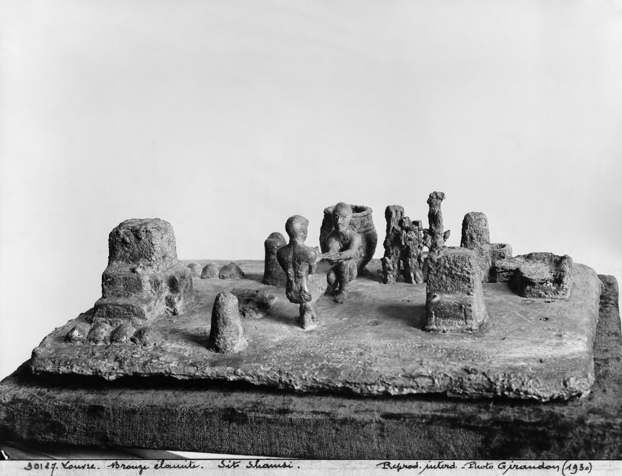 Modell av "Sit Shamsi"-ceremonin, från Susa, ca 1150 f.Kr. (brons) av Elamite