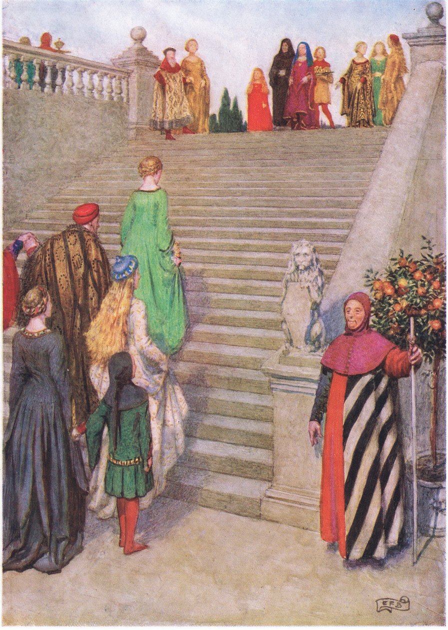 Dante och Beatrice första möte: 