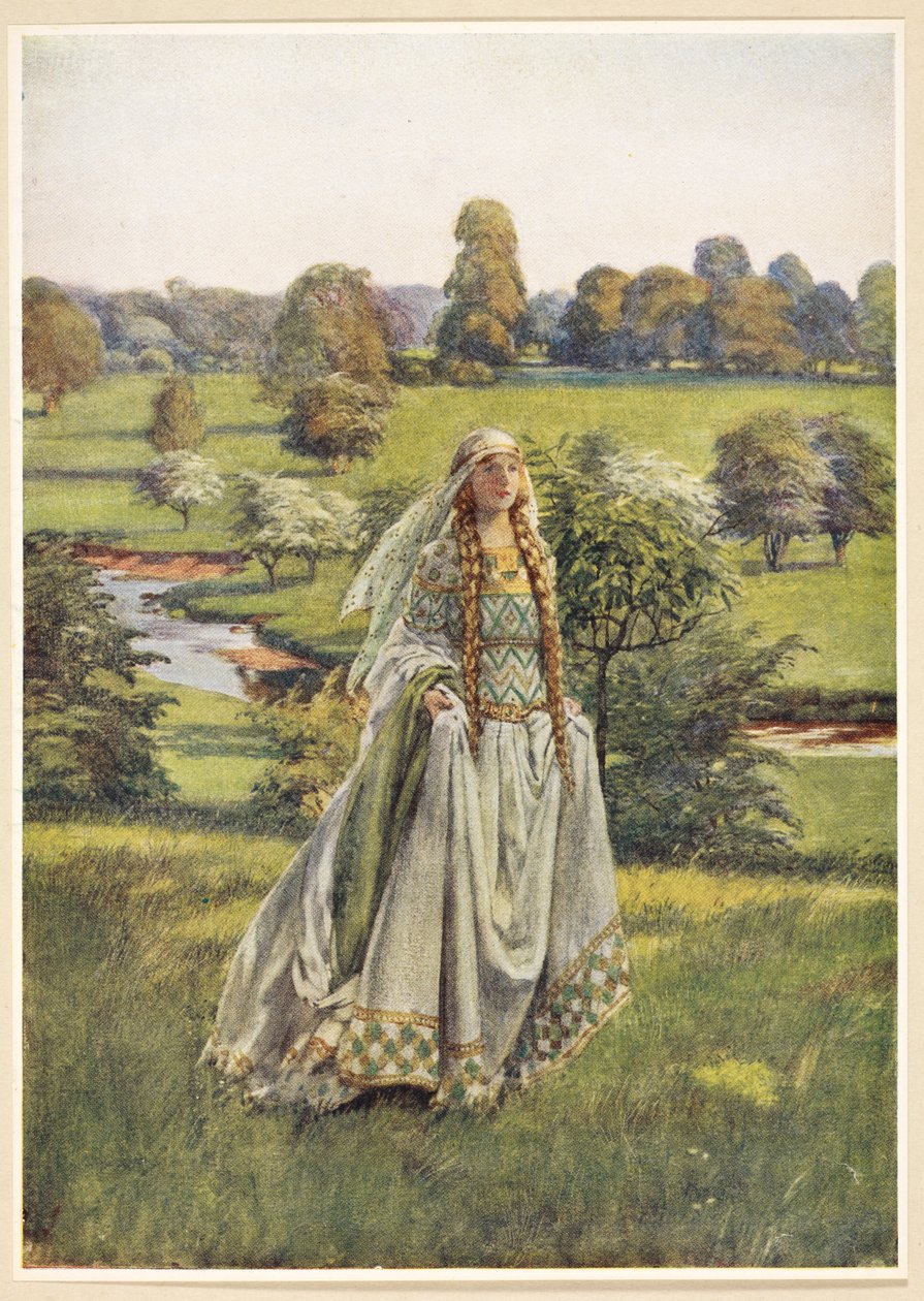 Guinevere, från "The Golden Book of Famous Women", av Eleanor Fortescue-Brickdale av Eleanor Fortescue Brickdale