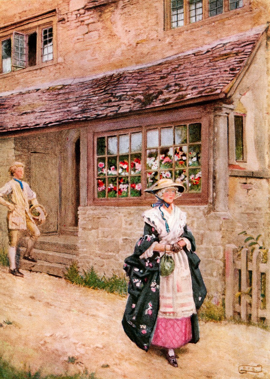Illustration till dikten O Saw Ye Bonnie Lesley av Burns, från boken "Palgrave