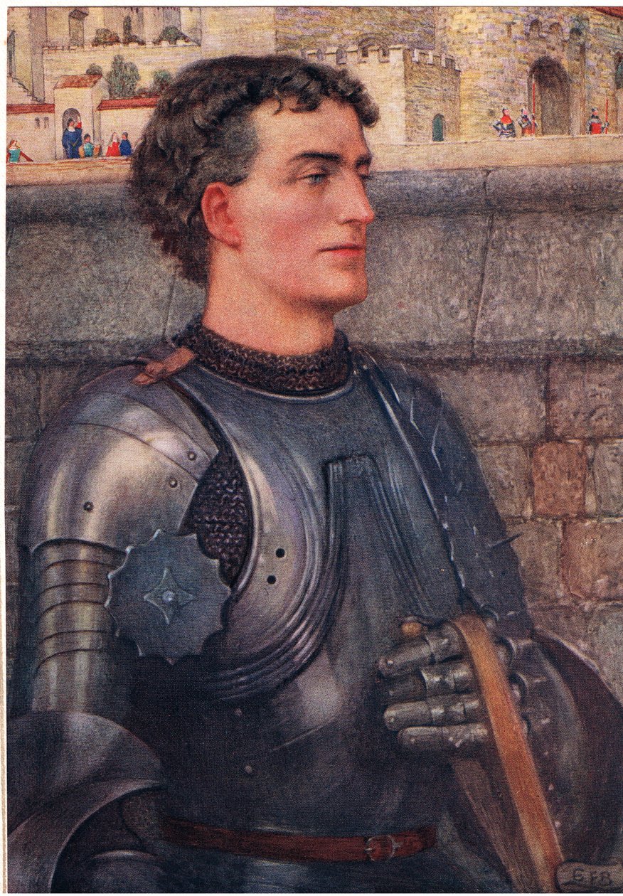 Lancelot, ca 1910 (lito i färg) av Eleanor Fortescue Brickdale