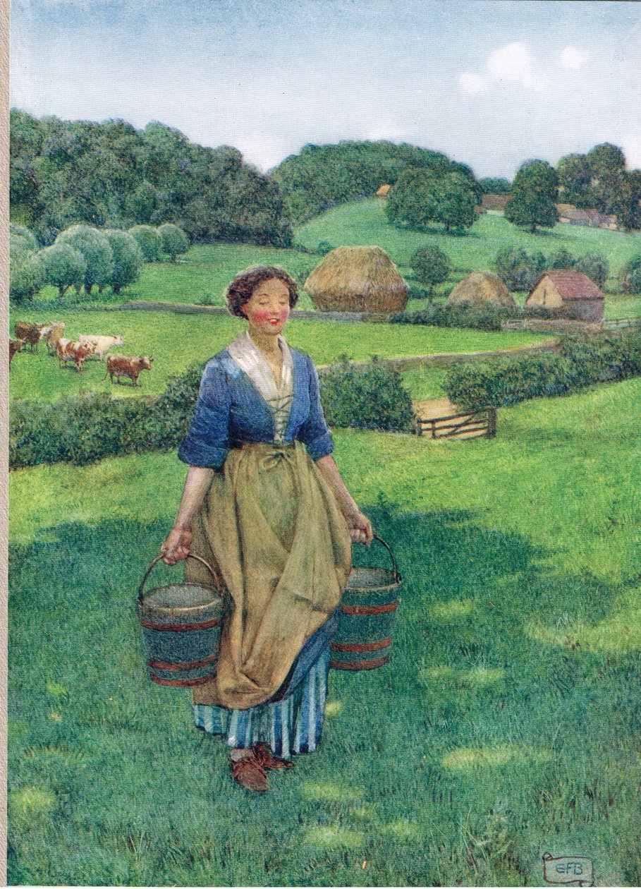 Milkmaid, illustration från 
