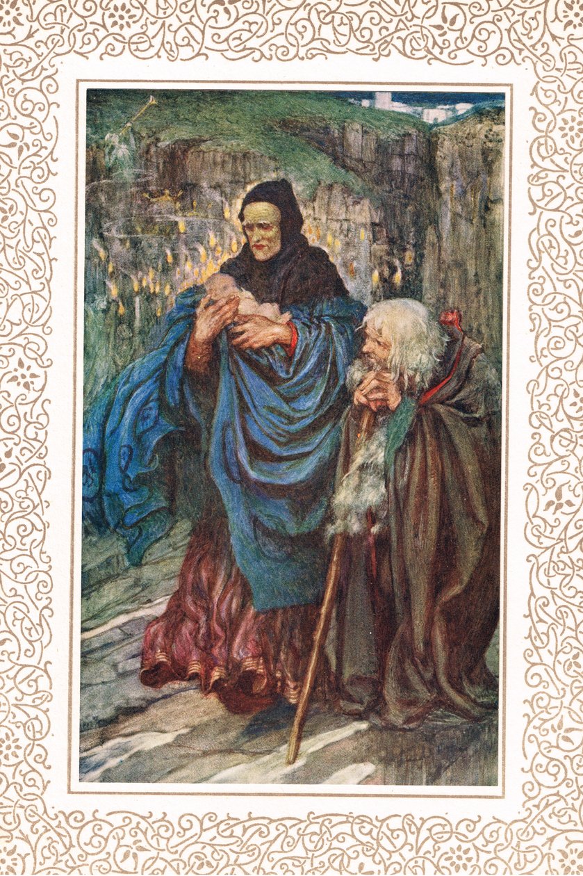 The Infant Arthur is found..., illustration från 