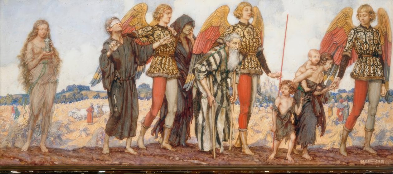 Änglar som leder de fattiga av Eleanor Fortescue Brickdale