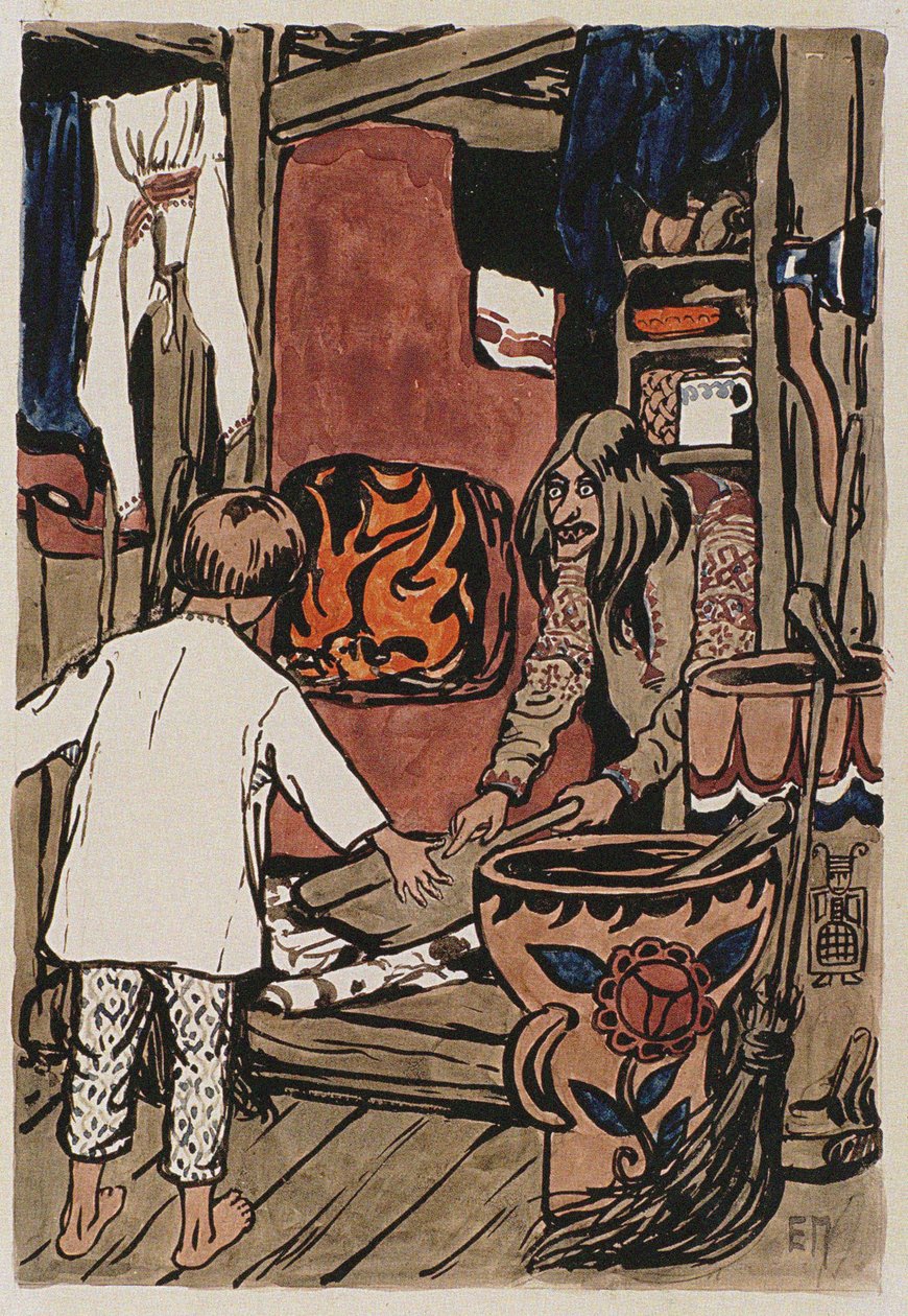 Illustration till The Tale Synko-Philipko av Elena Dmitryevna Polenova