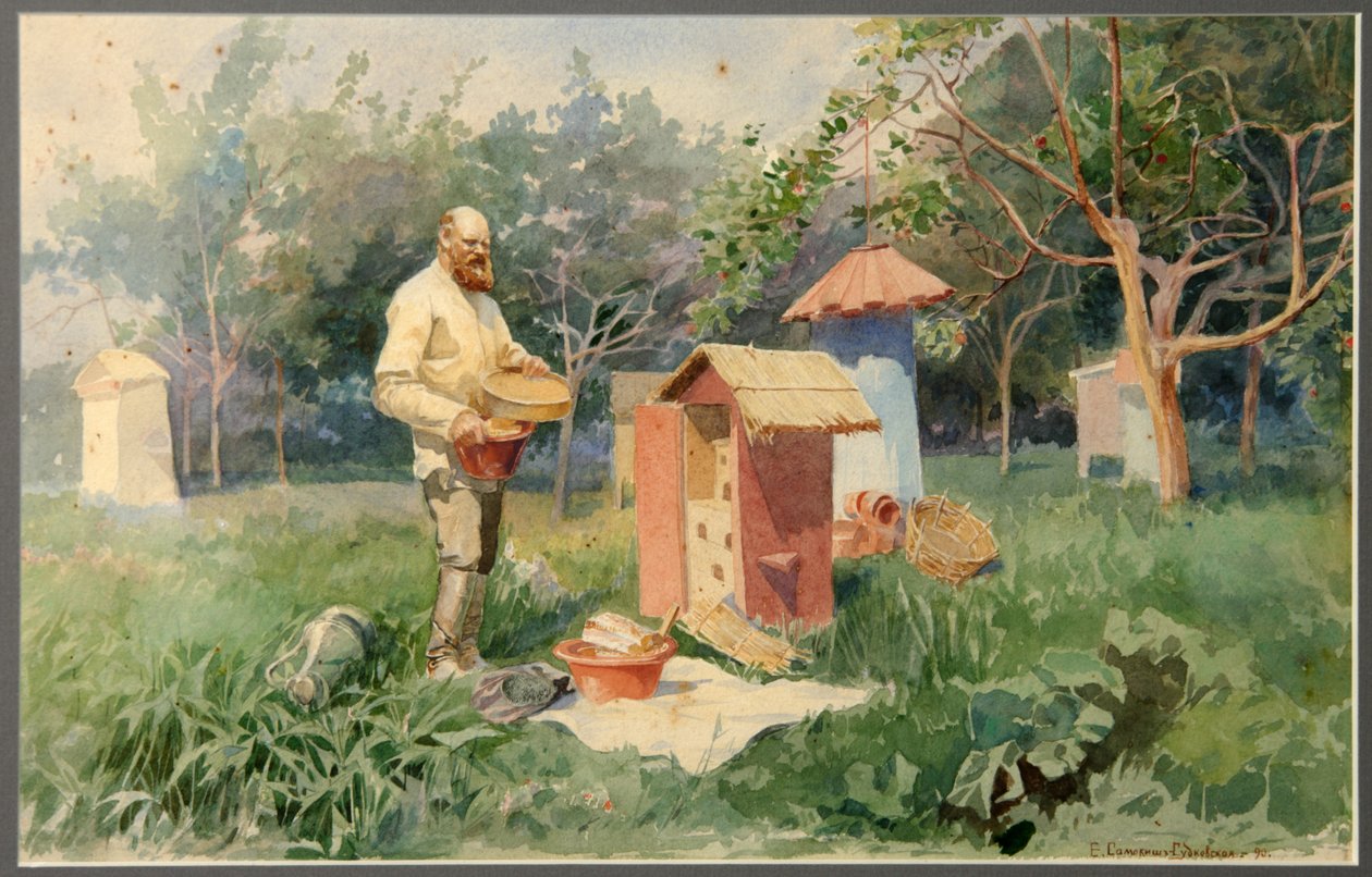 På bigården, 1890 av Elena Petrovna Samokish Sudkovskaya