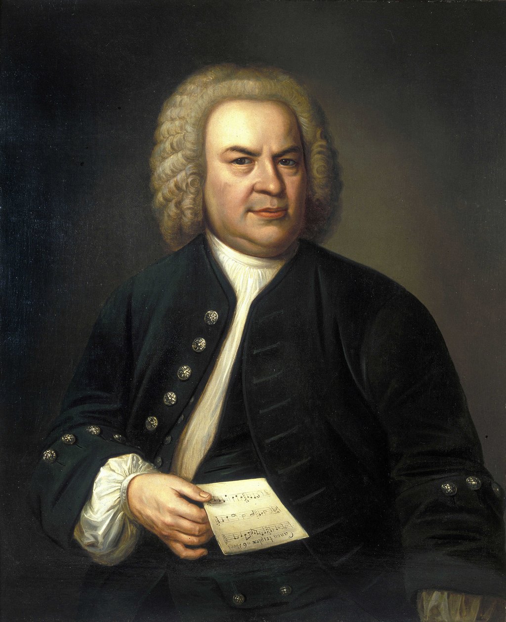 porträtt av Jean Sebastien Bach (Johann Sebastian Bach av Elias Gottleib (after) Haussmann
