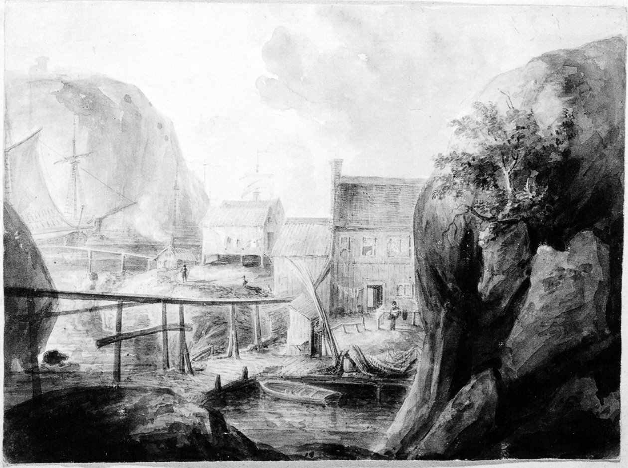 Kustbebyggelse i England av Elias Martin
