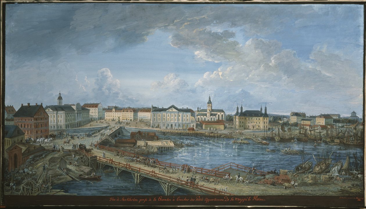 Utsikt över Stockholm. av Elias Martin