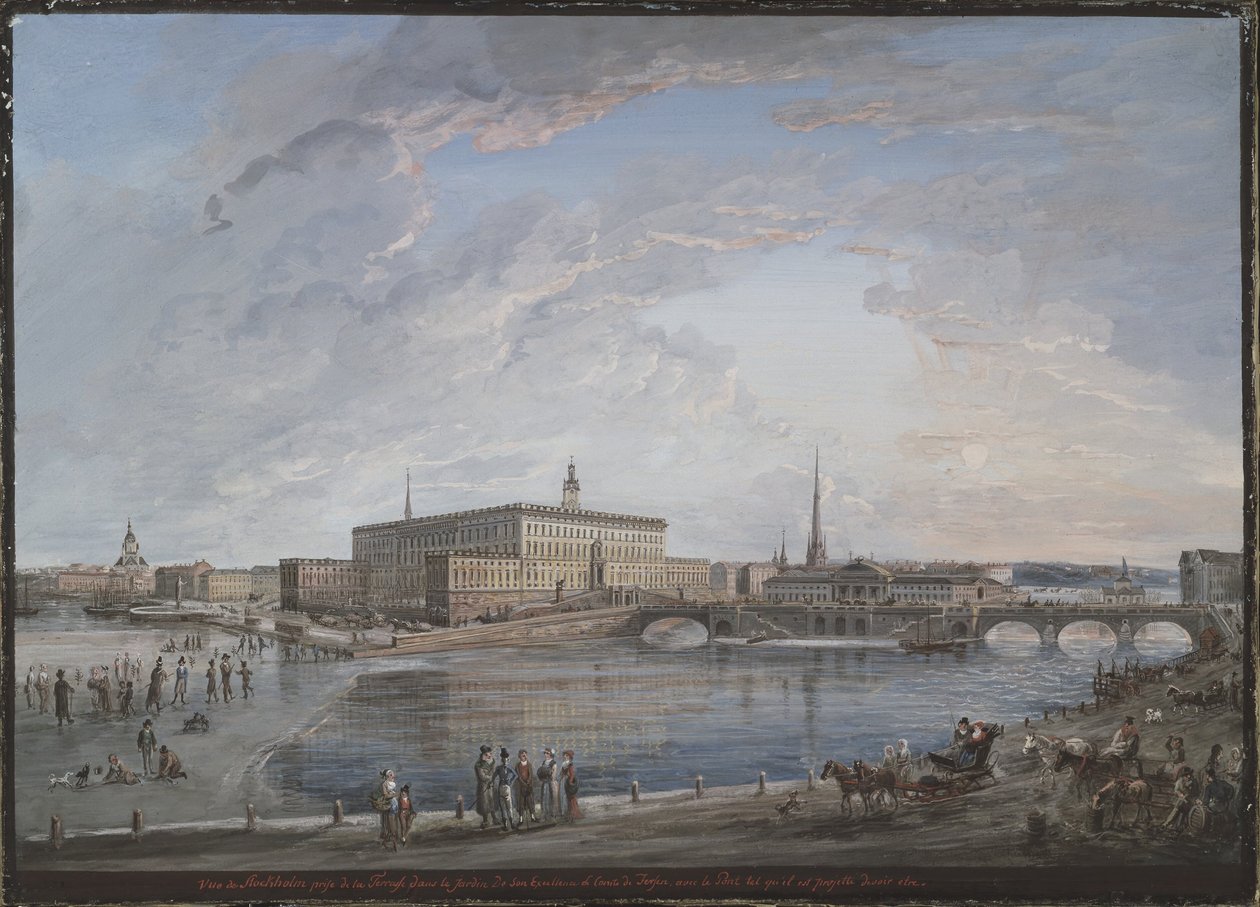 Vy över Stockholm av Elias Martin