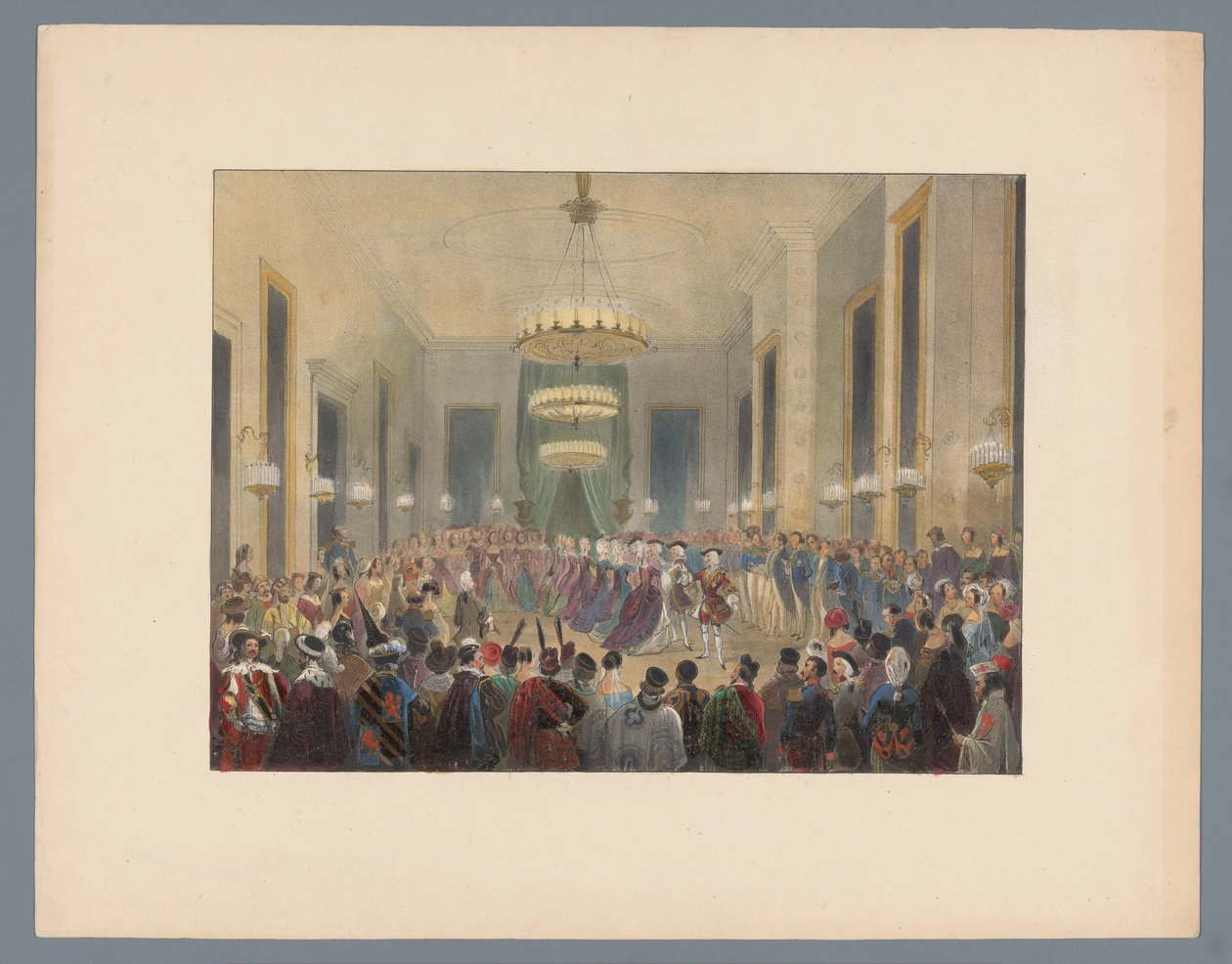 Balsal där pavanen dansas, 1845 av Elias Spanier