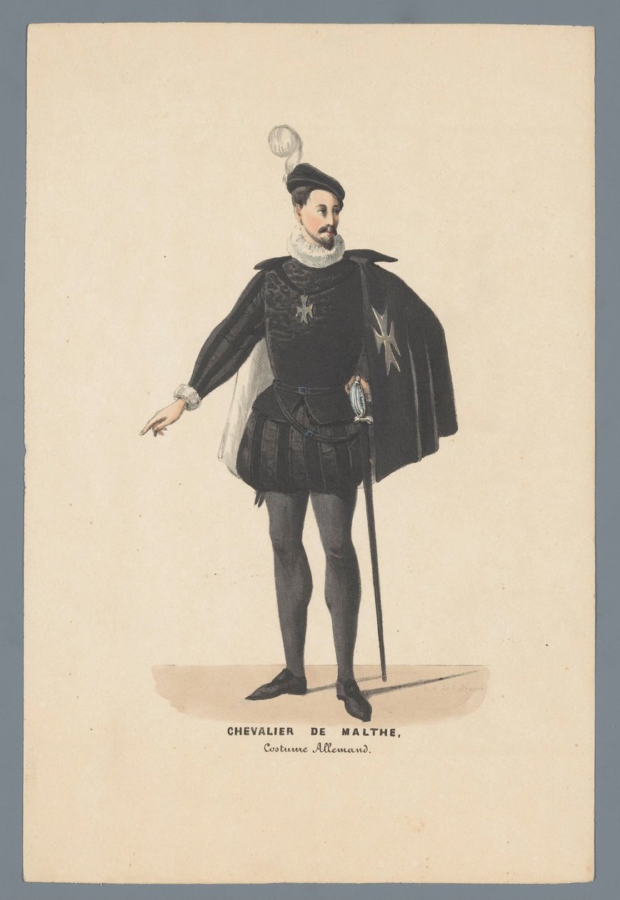 Chevalier De Malthe, tysk kostym (titel på objekt) av Elias Spanier