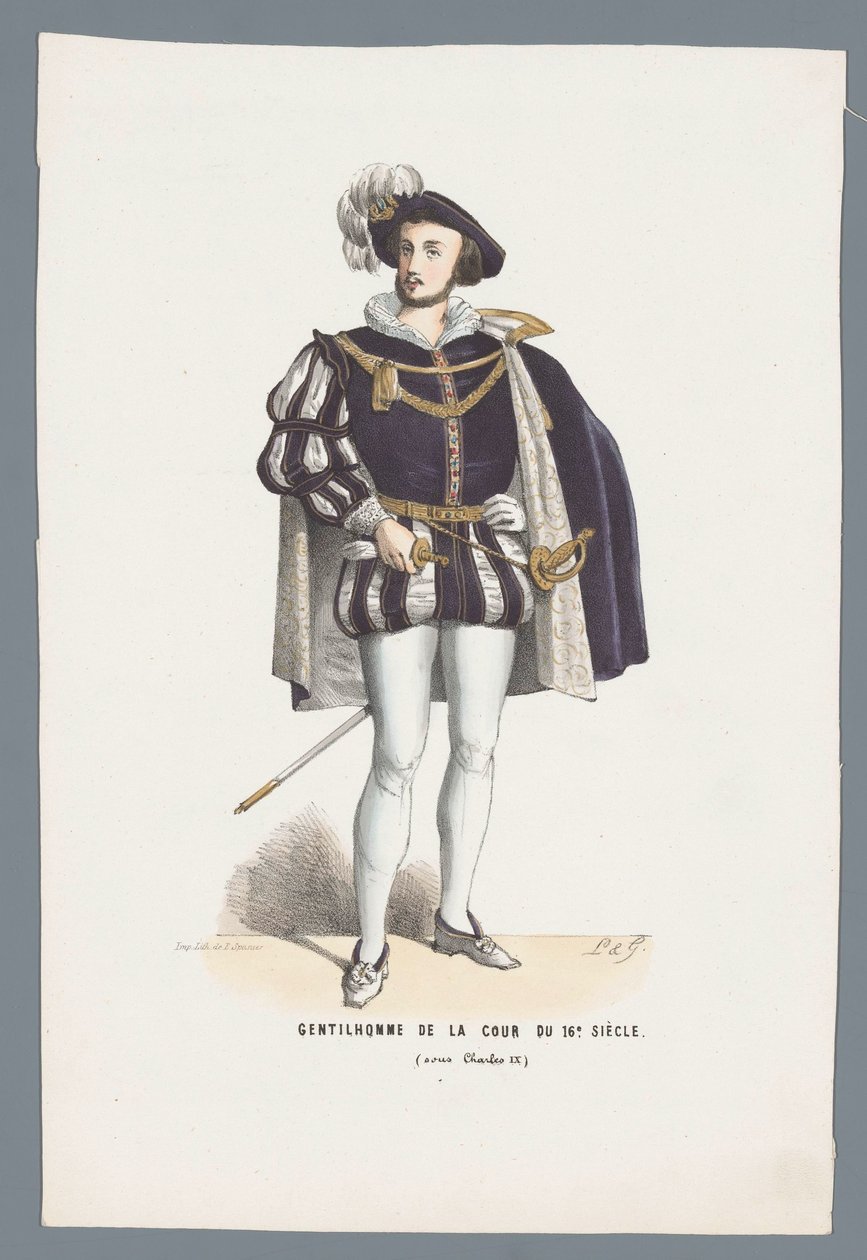 Gentleman vid 1500-talets hov (under Karl IX) (titel på objektet) av Elias Spanier