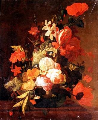 Rosor, tulpaner, convolvuli mm. av Elias van den (follower of) Broeck