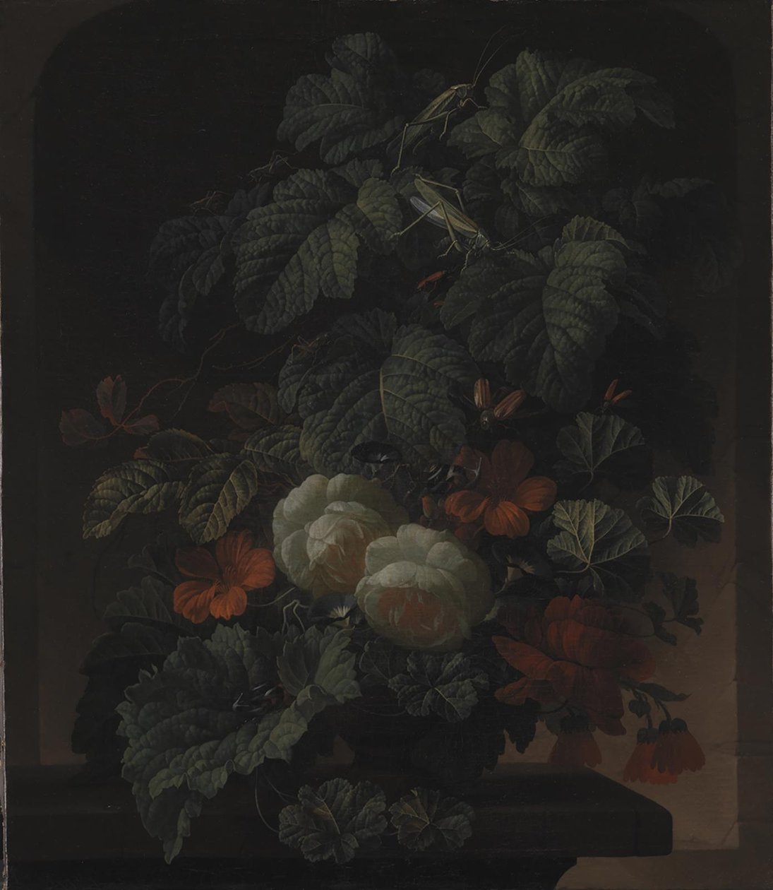 En skål med blommor av Elias van den Broeck