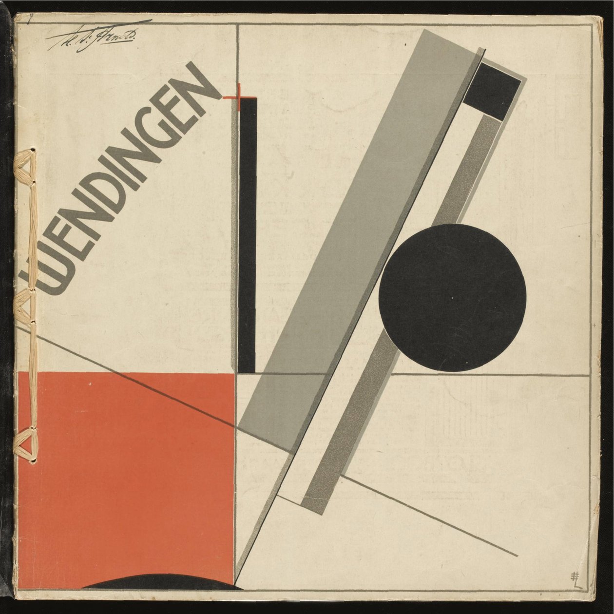 Wendingen No 11 par Lissitzky, El (1890-1941). Färglitografi, storlek: 33,2x33,2 av Eliezer Markowich Lissitzky