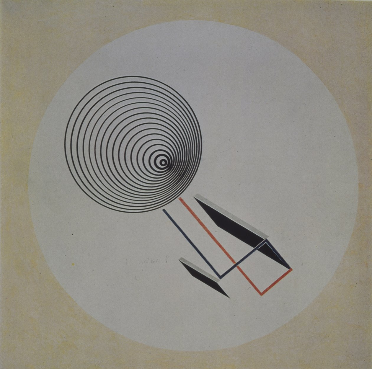 Proun 93. Flytande spiral, 1924 av Eliezer Markowich Lissitzky