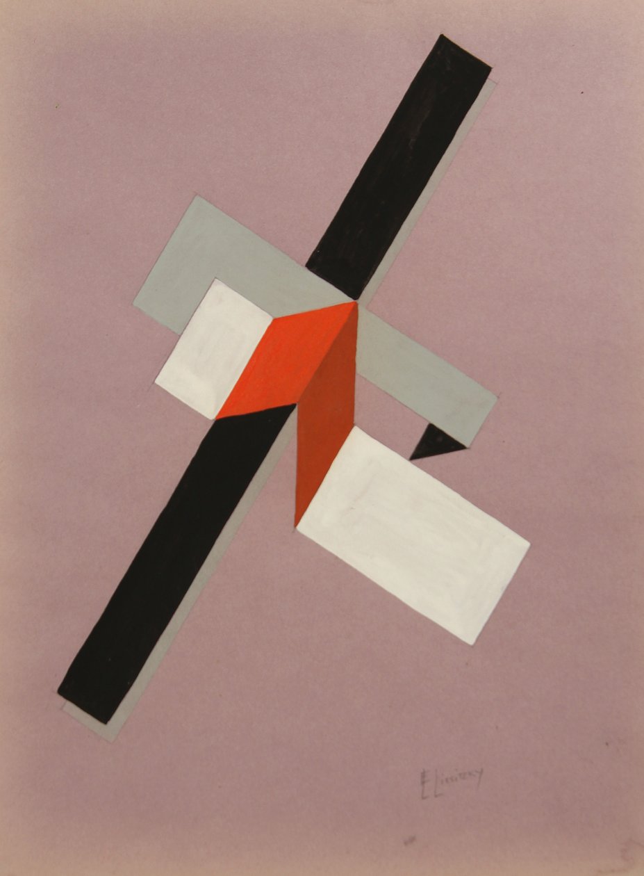 Proun, ca 1923 av Eliezer Markowich Lissitzky