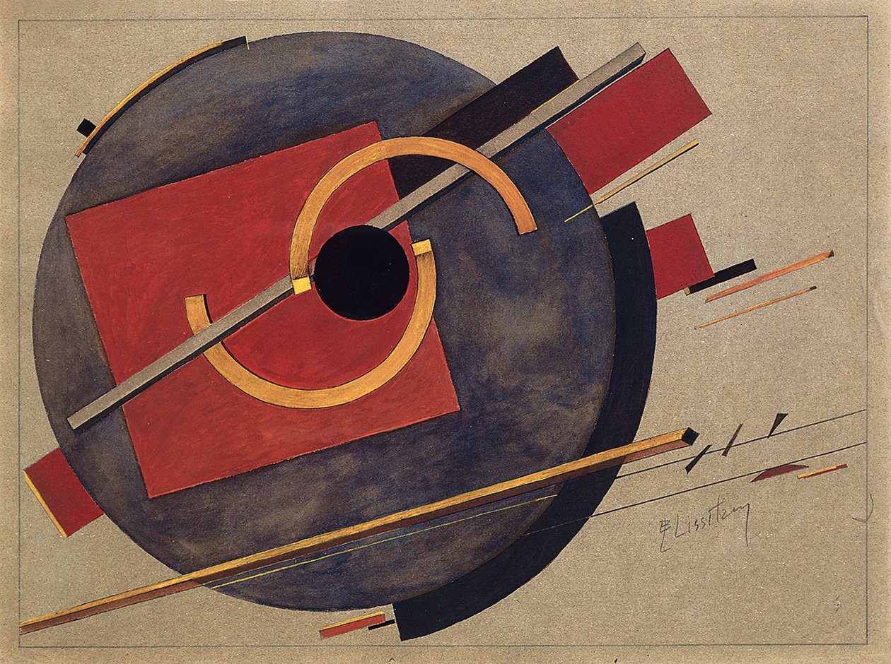 Studie för en affisch, 1920 av Eliezer Markowich Lissitzky
