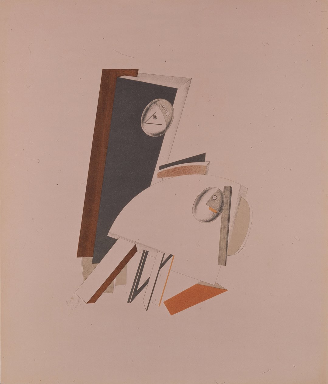 De fega. Statyett för operan Seger över solen av A. Kruchenych, 1920-1921 av Eliezer Markowich Lissitzky
