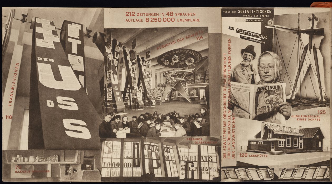 USSR. Katalog över den sovjetiska paviljongen vid den internationella pressutställningen, Köln, 1928 av Eliezer Markowich Lissitzky
