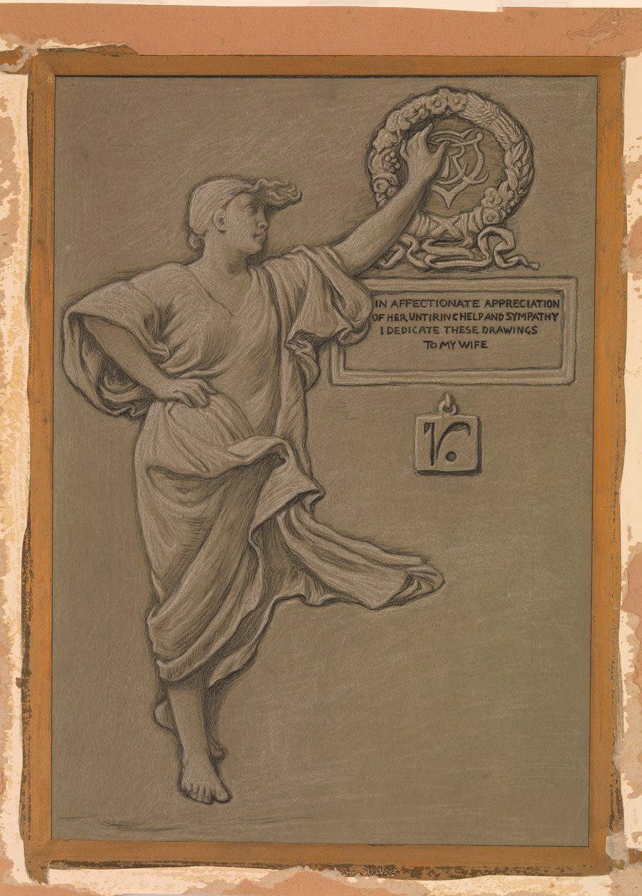 (Illustration för Rubáiyát av Omar Khayyám) Dedikation av Elihu Vedder
