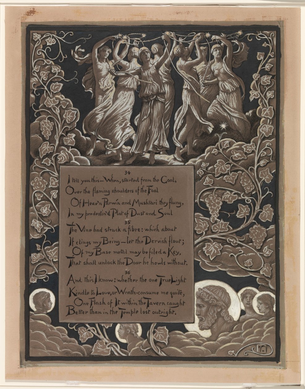 (Illustration för Rubáiyát av Omar Khayyám) Omars horoskop av Elihu Vedder
