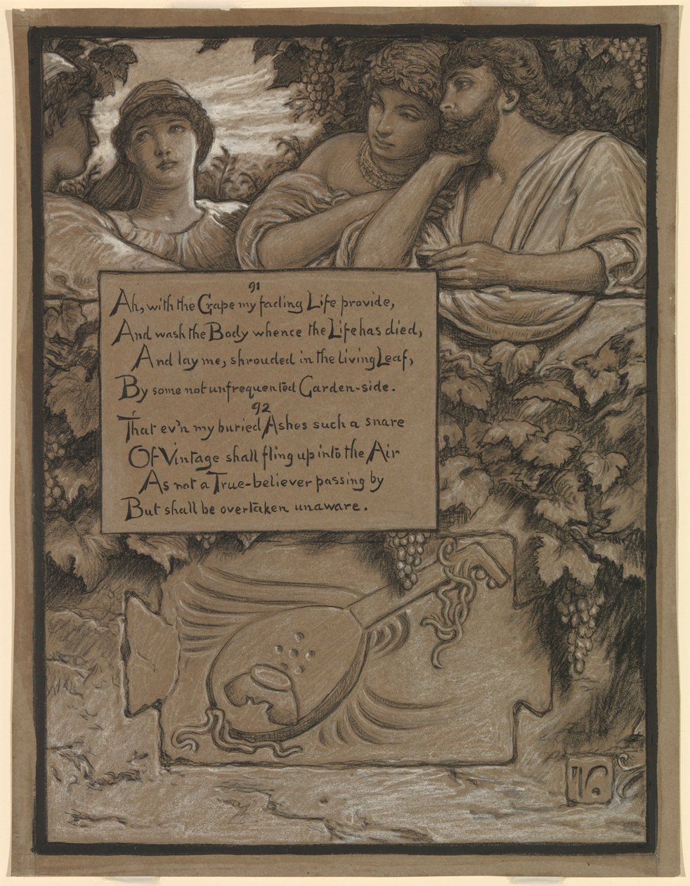 (Illustration för Rubáiyát av Omar Khayyám) Omars grav av Elihu Vedder