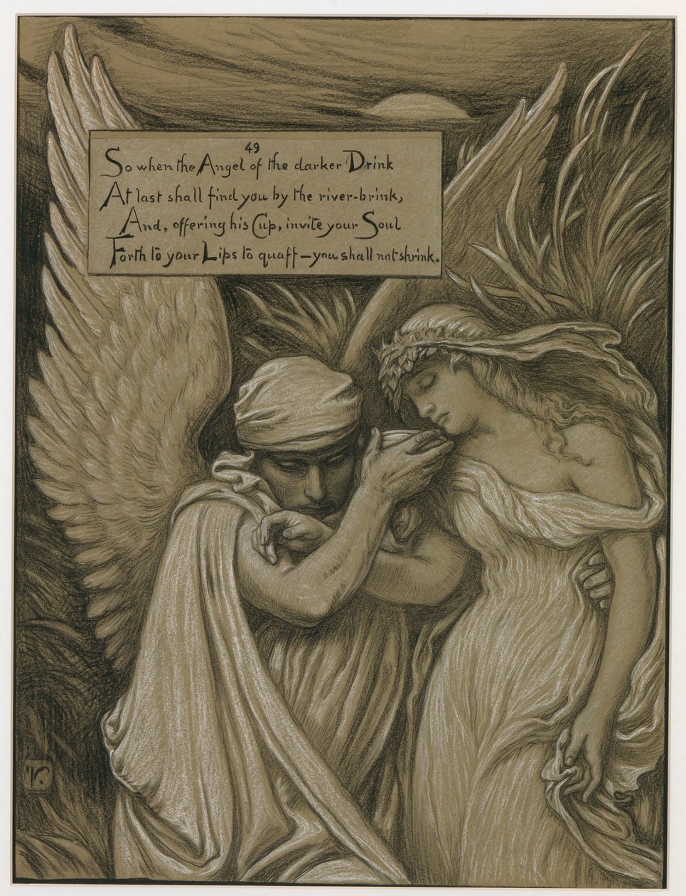 (Illustration till Rubáiyát av Omar Khayyám) Dödens bägare av Elihu Vedder